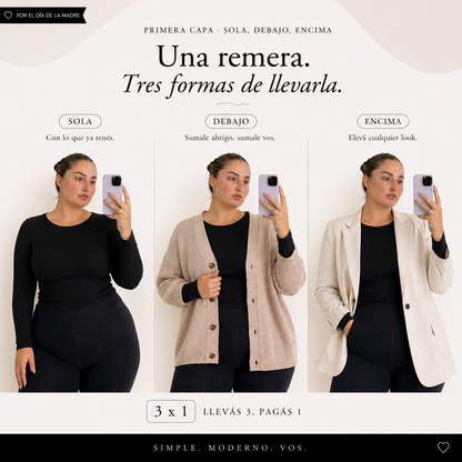 Ribba · Remera Térmica Manga Larga Mujer