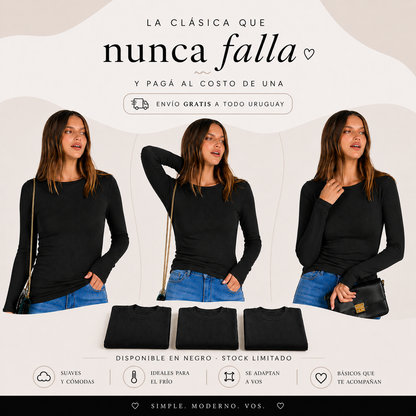 Ribba · Remera Térmica Manga Larga Mujer